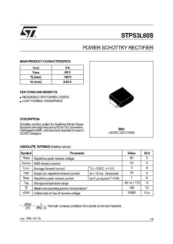 STPS3L60S_258459.PDF Datasheet