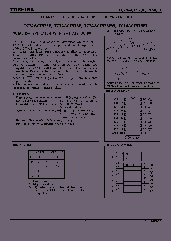 TC74ACT573F_292720.PDF Datasheet