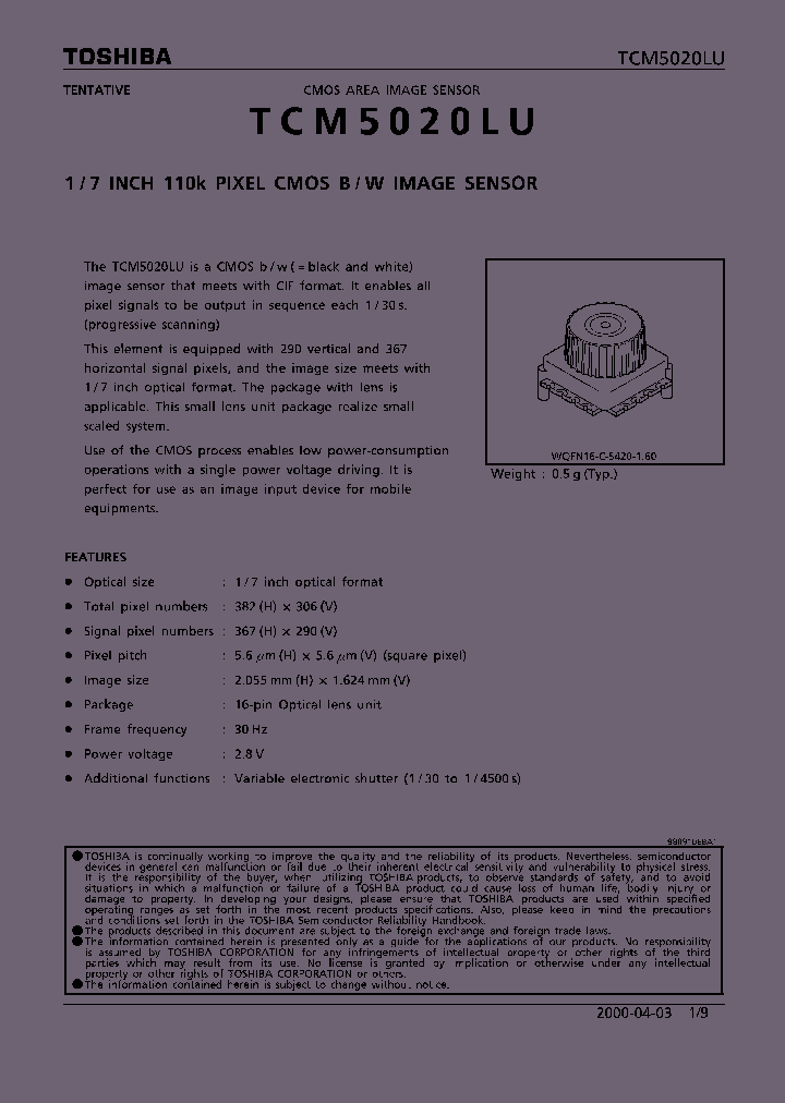 TCM5020LU_288753.PDF Datasheet