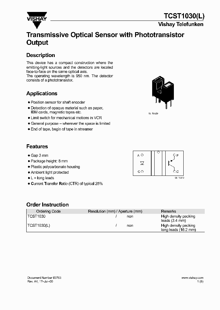 TCST1030L_298709.PDF Datasheet