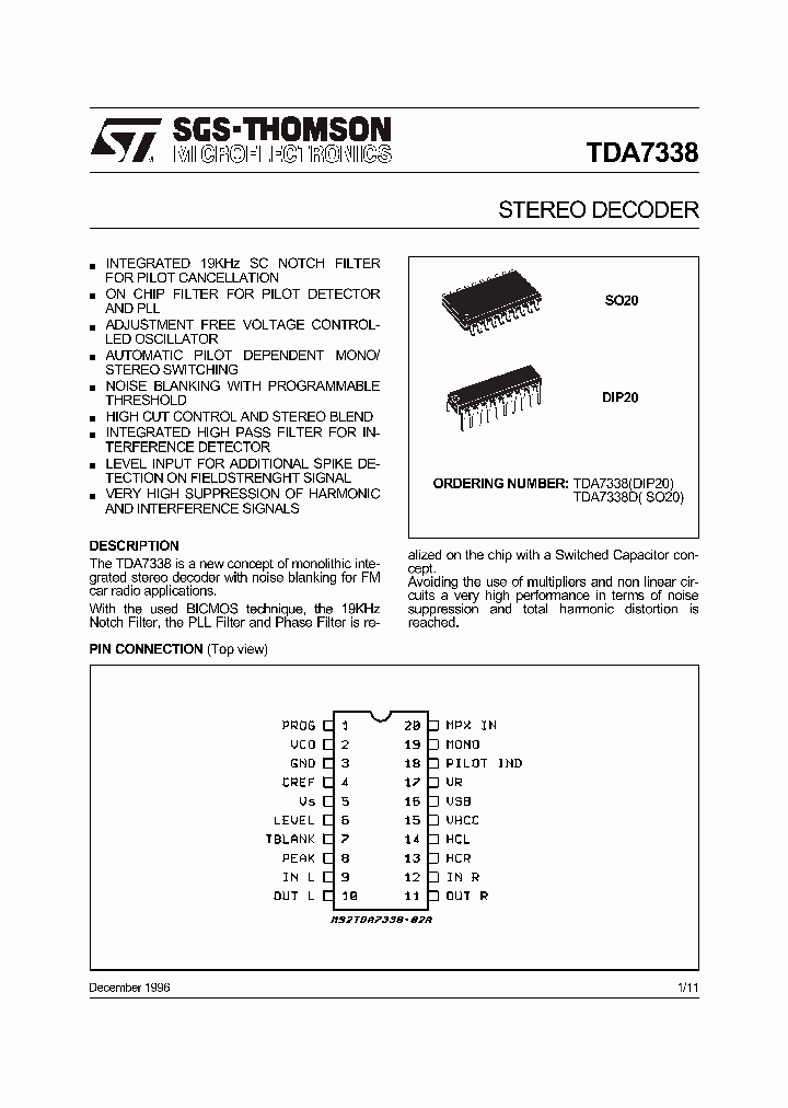 TDA7338D_264207.PDF Datasheet