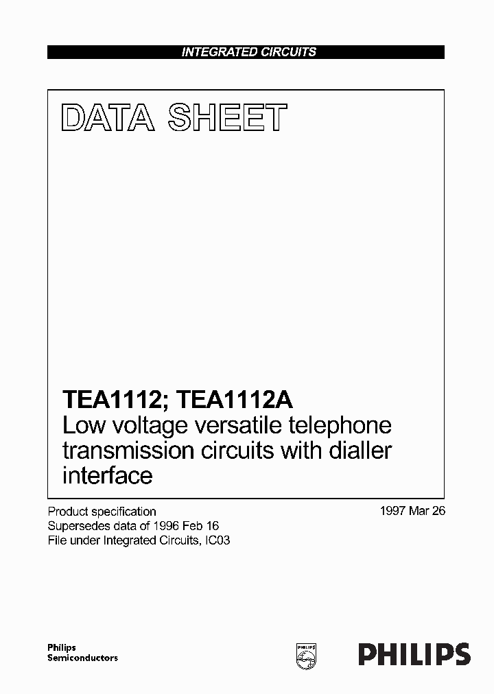 TEA1112A_295233.PDF Datasheet