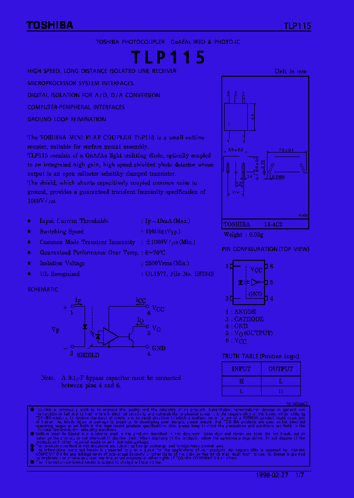 TLP115_297507.PDF Datasheet