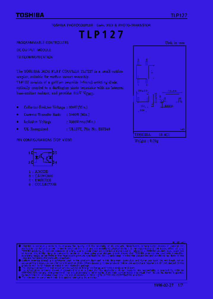 TLP127_274785.PDF Datasheet