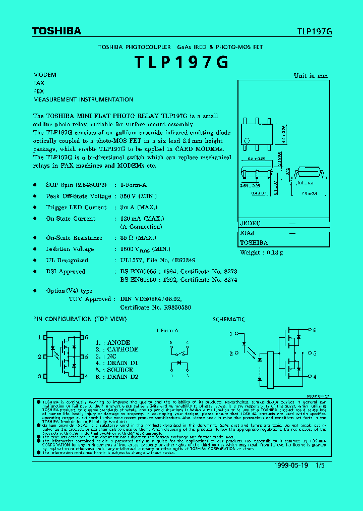 TLP197G_248645.PDF Datasheet