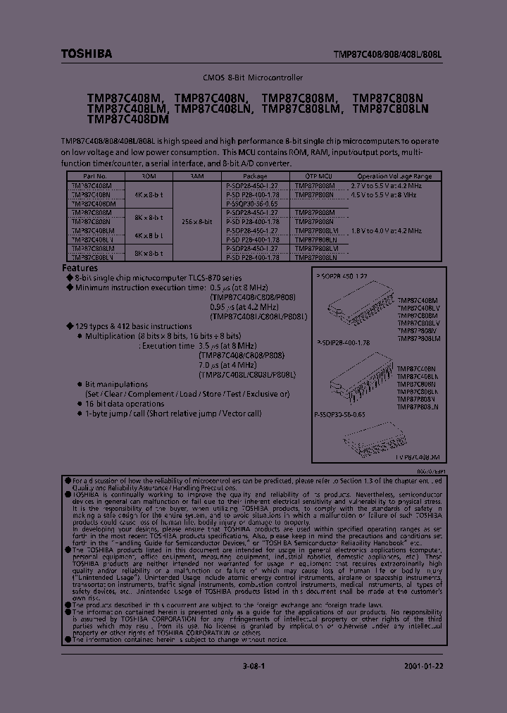 TMP87C408DM_220338.PDF Datasheet