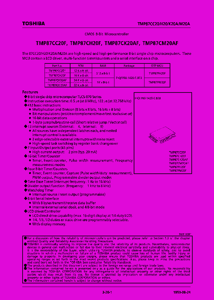 TMP87CM20AF_233184.PDF Datasheet
