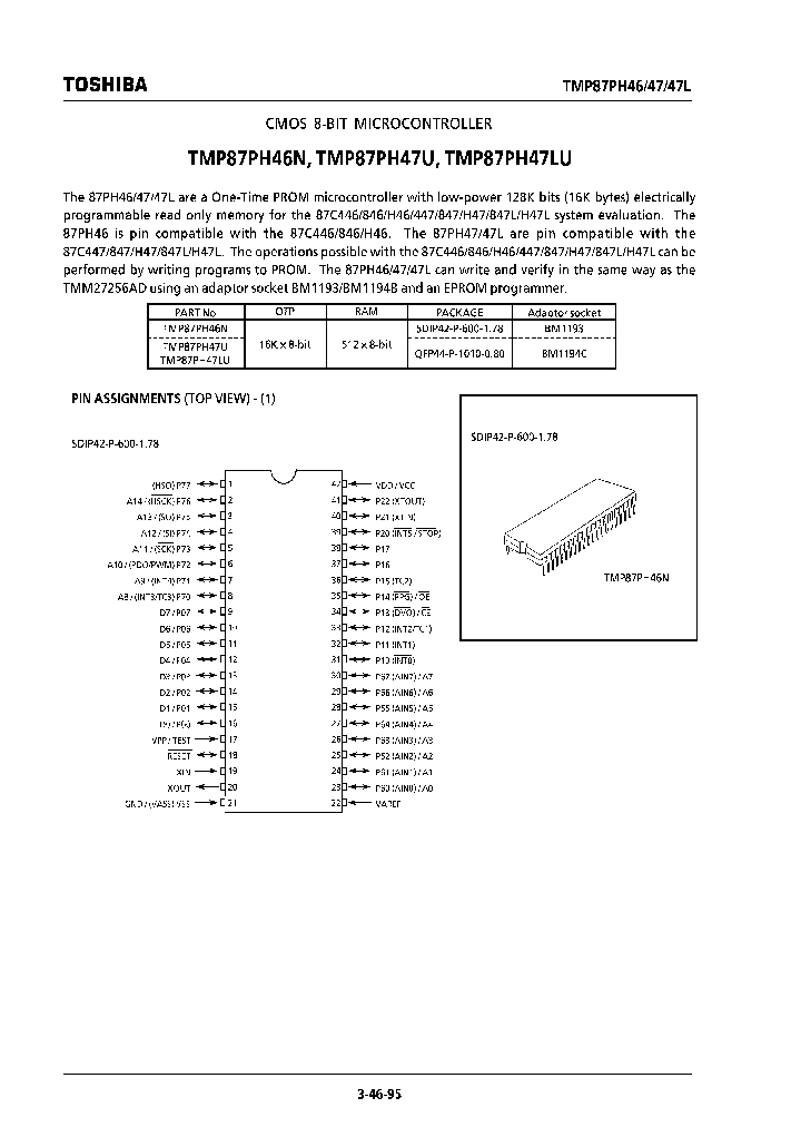 TMP87PH47U_213613.PDF Datasheet