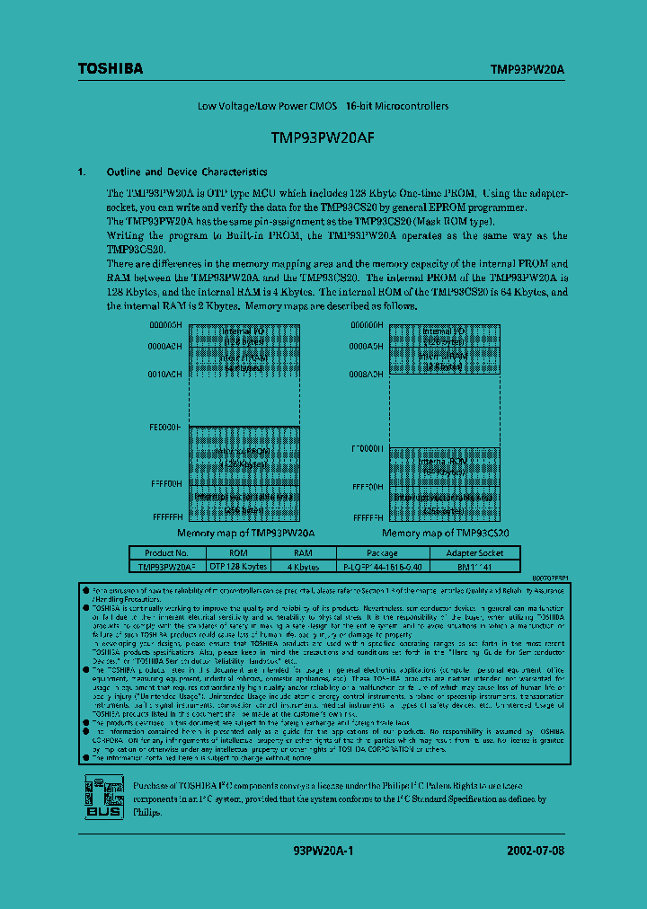 TMP93PW20A_206626.PDF Datasheet