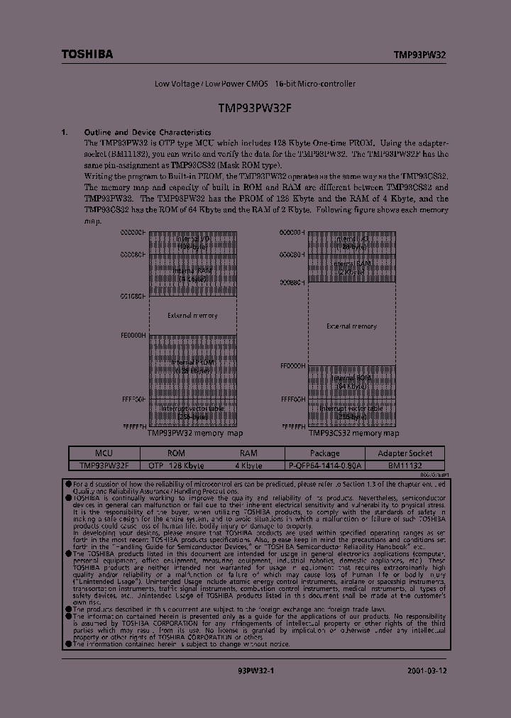 TMP93PW32_206628.PDF Datasheet