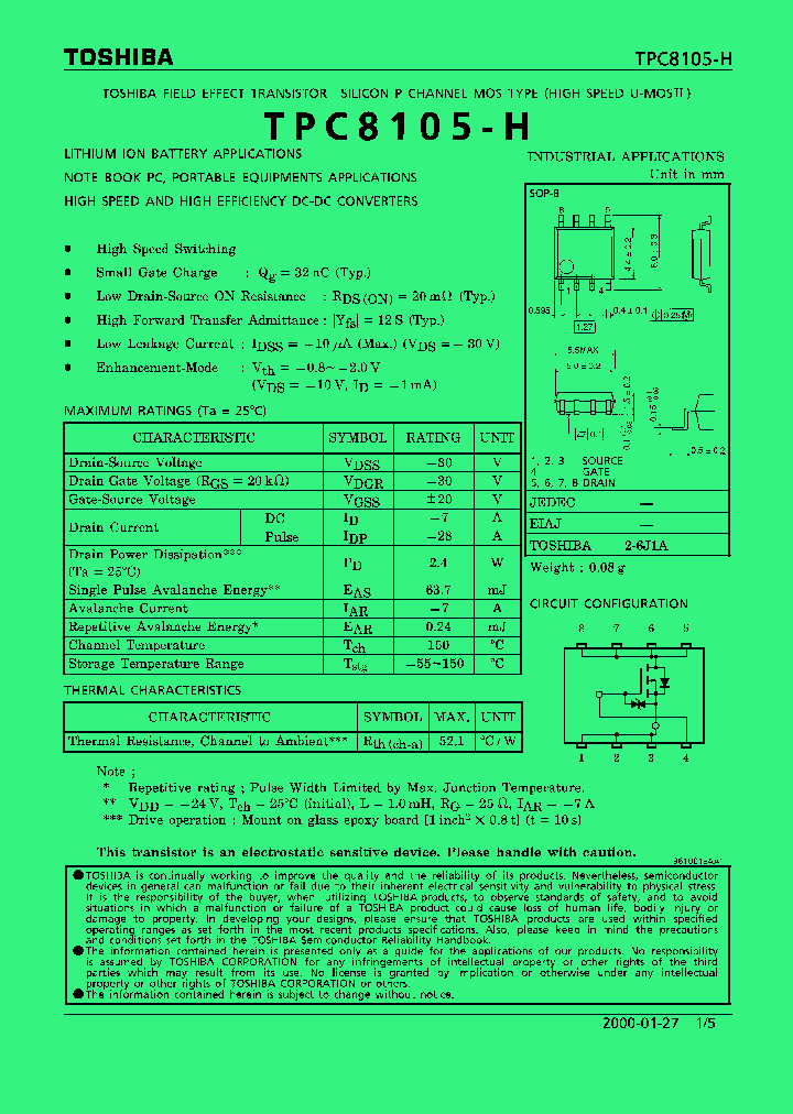 TPC8105-H_283756.PDF Datasheet