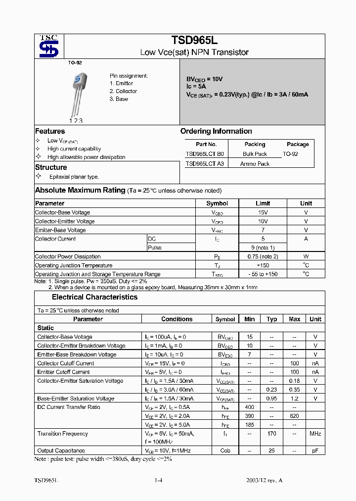 TSD965L_304312.PDF Datasheet