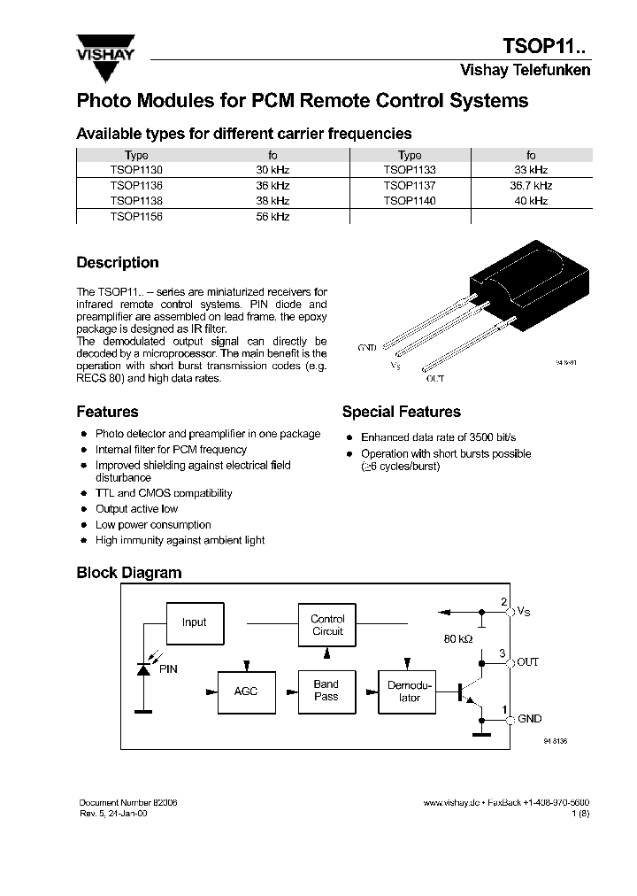 TSOP1138_213038.PDF Datasheet