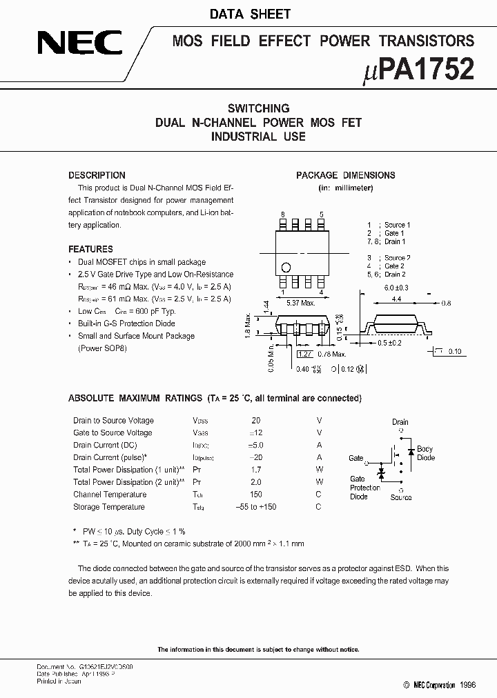 UPA1752_219307.PDF Datasheet