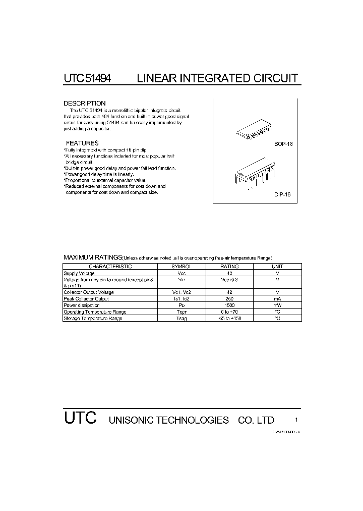 UTC51494_239570.PDF Datasheet