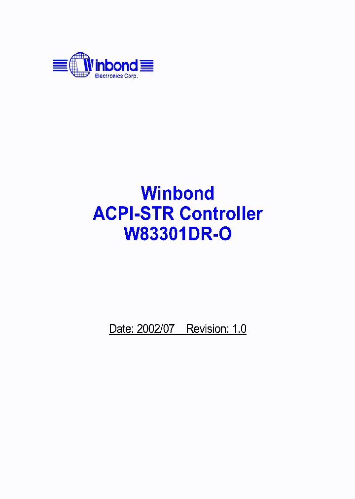 W83301DR-O_240862.PDF Datasheet