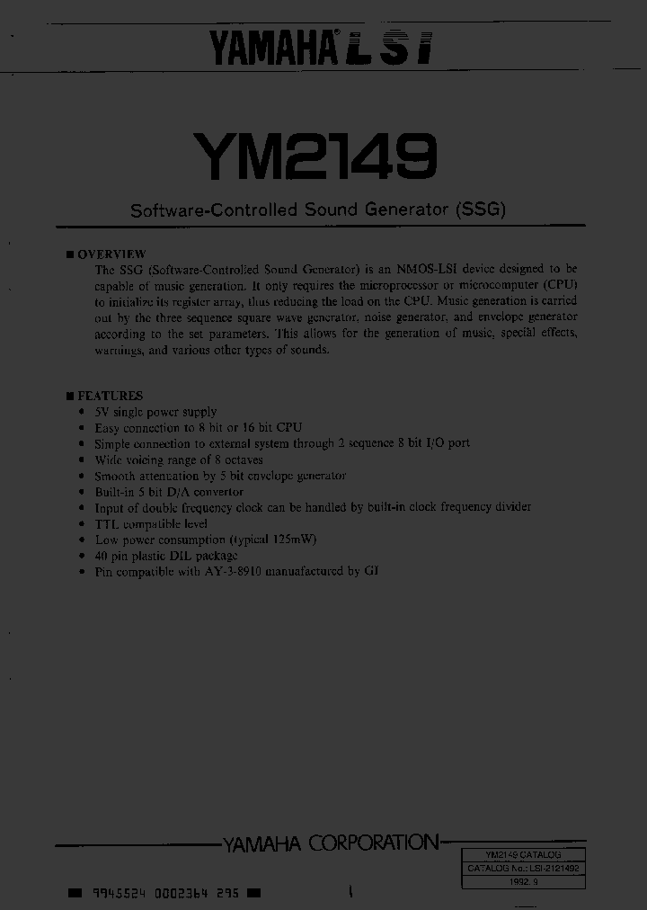 YM2149_235638.PDF Datasheet