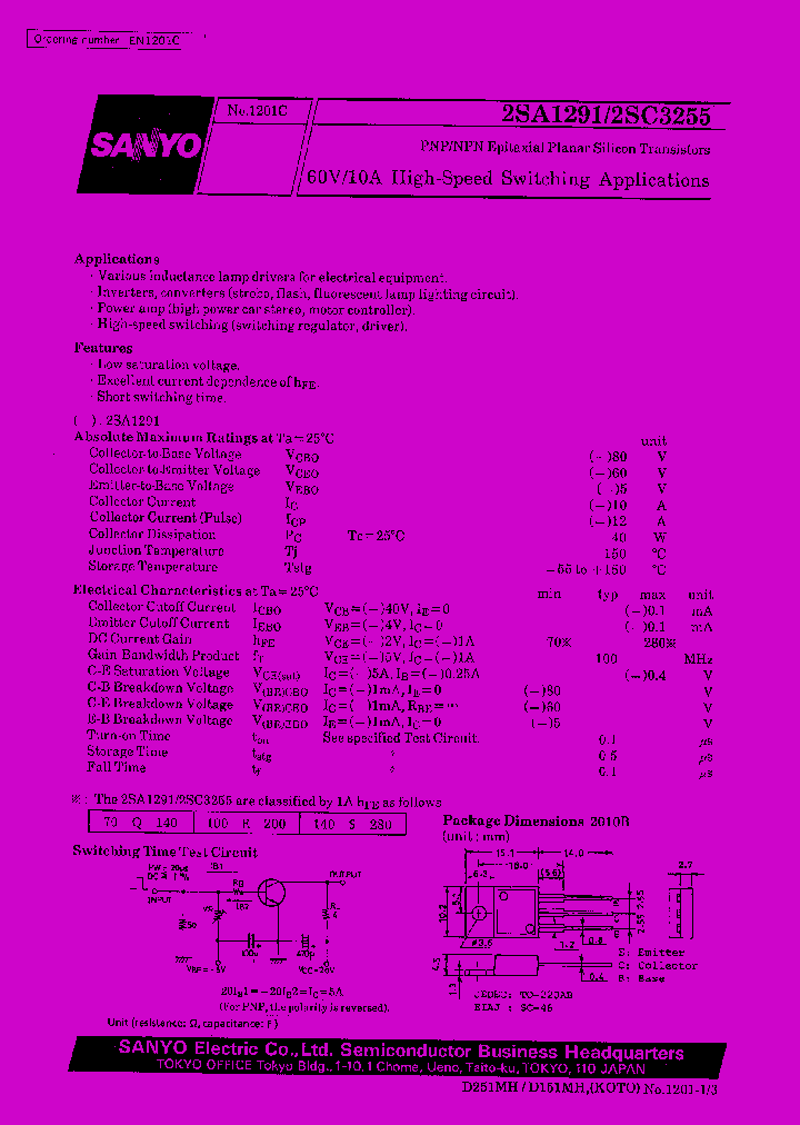2SA1291_232706.PDF Datasheet