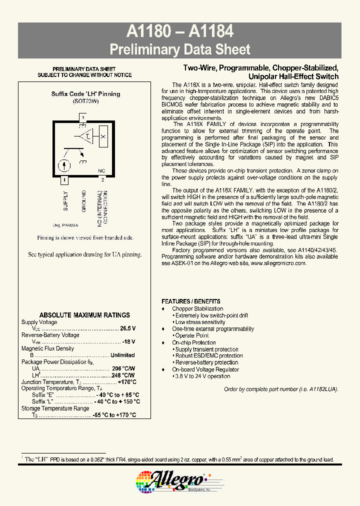 A1182_247774.PDF Datasheet