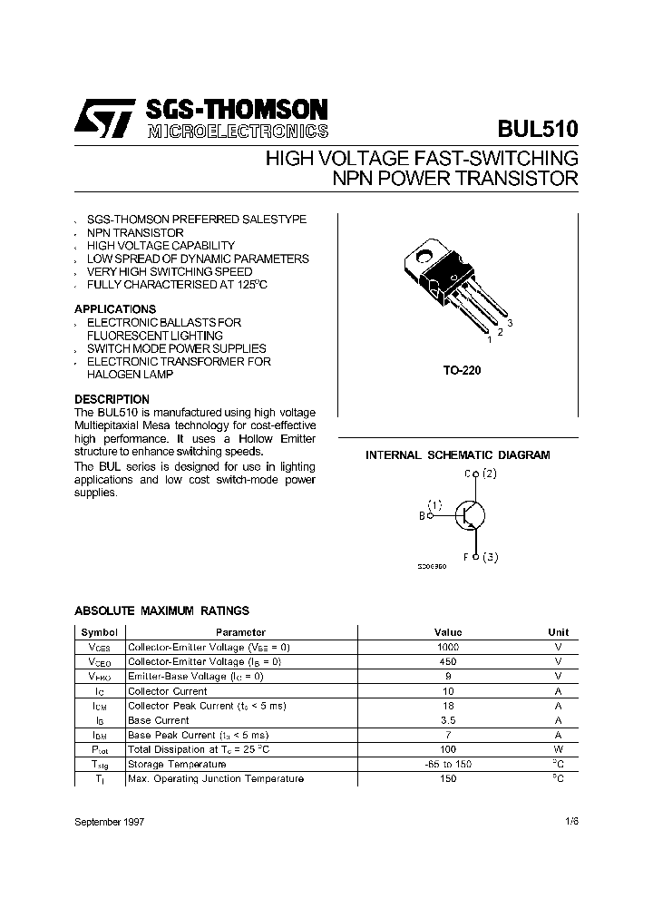 BUL510_220604.PDF Datasheet