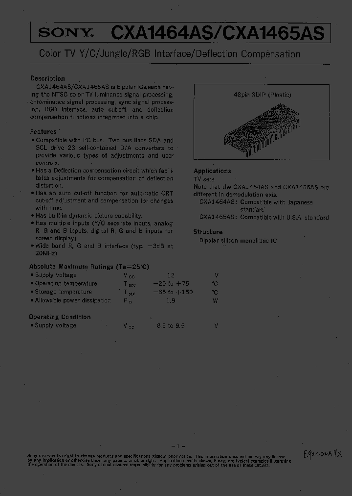 CXA1464AS_227004.PDF Datasheet