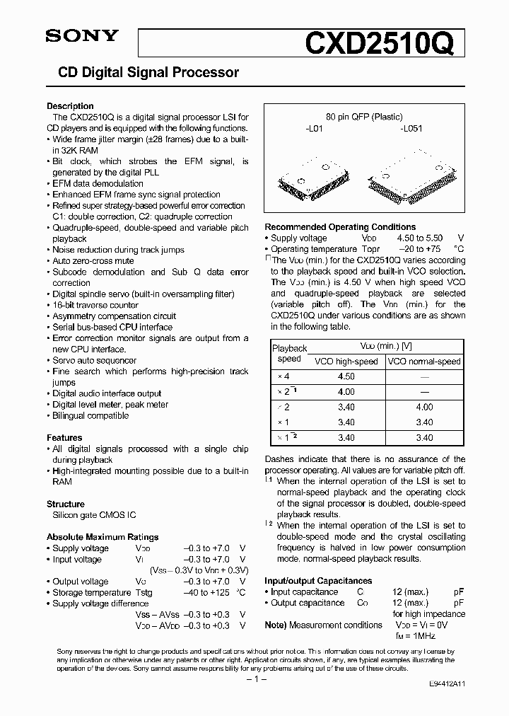 CXD2510Q_217039.PDF Datasheet