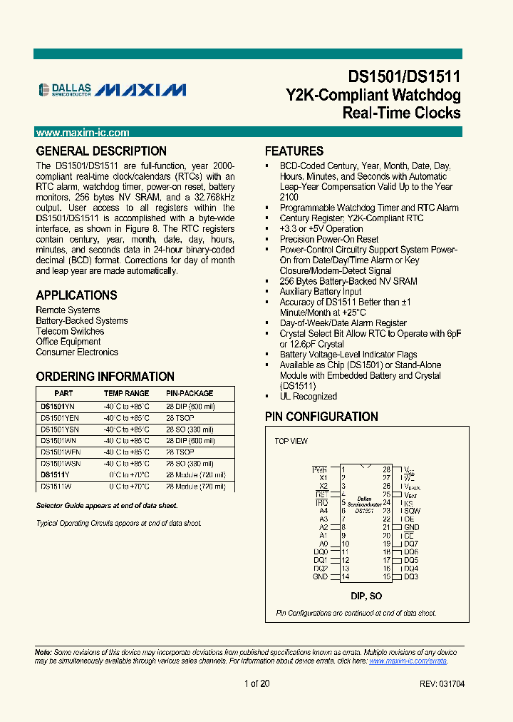 DS1501-BDS1511_254730.PDF Datasheet