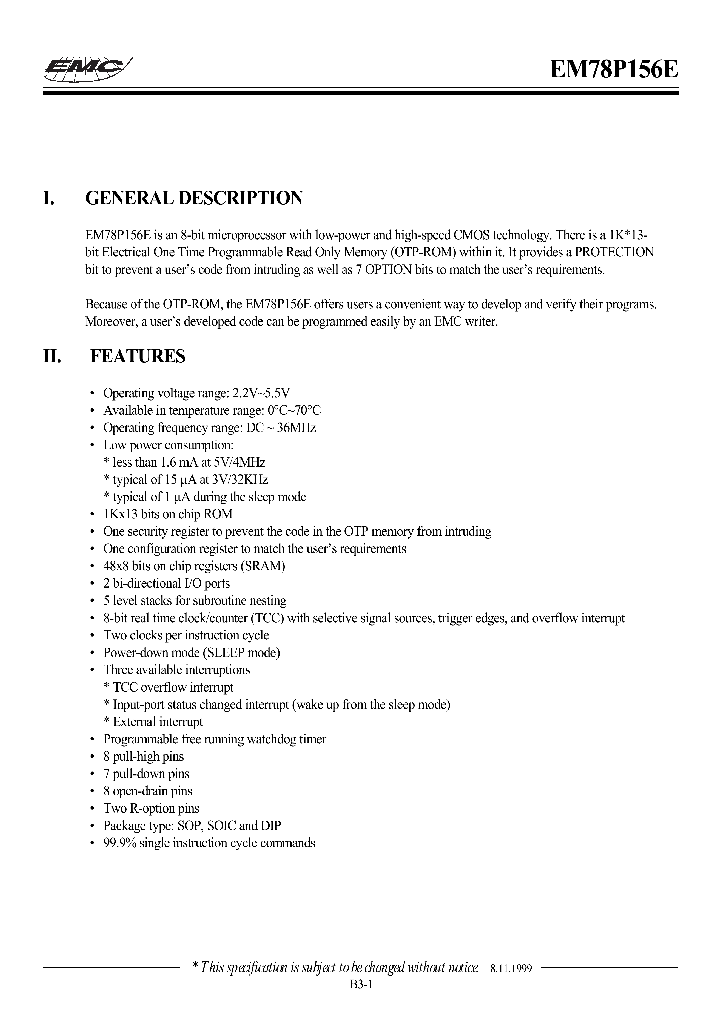 EM78P156E_23562.PDF Datasheet