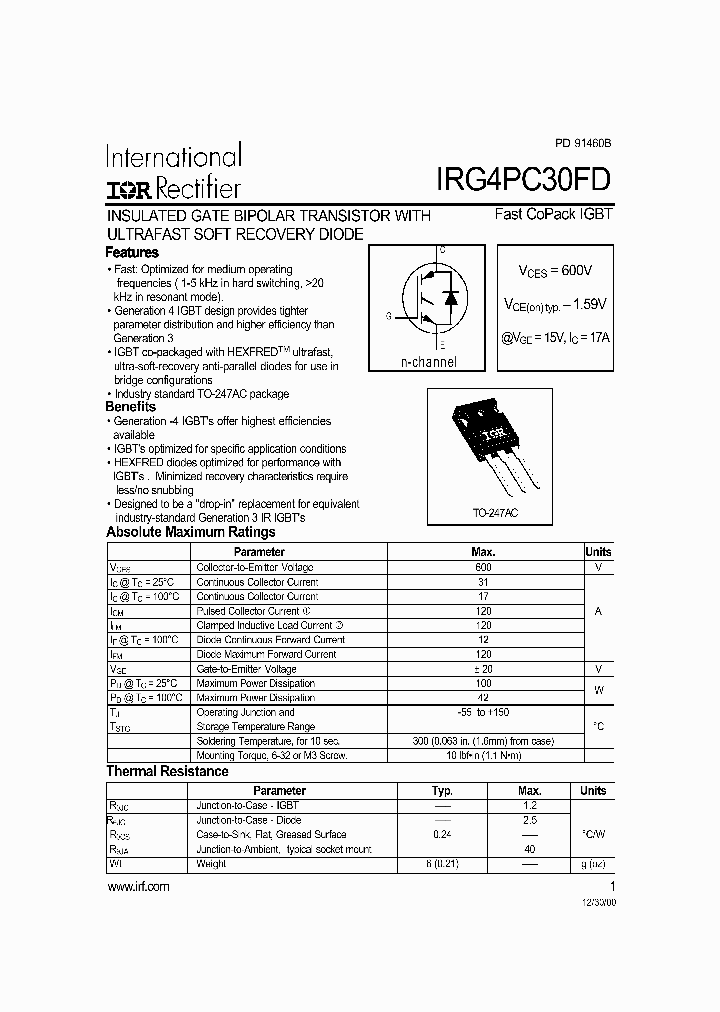 IRG4PC30FD_244762.PDF Datasheet