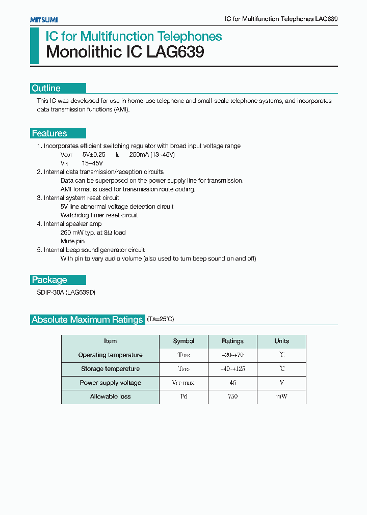 LAG639_246246.PDF Datasheet