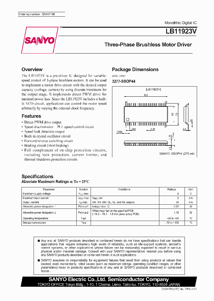 LB11923V_224234.PDF Datasheet