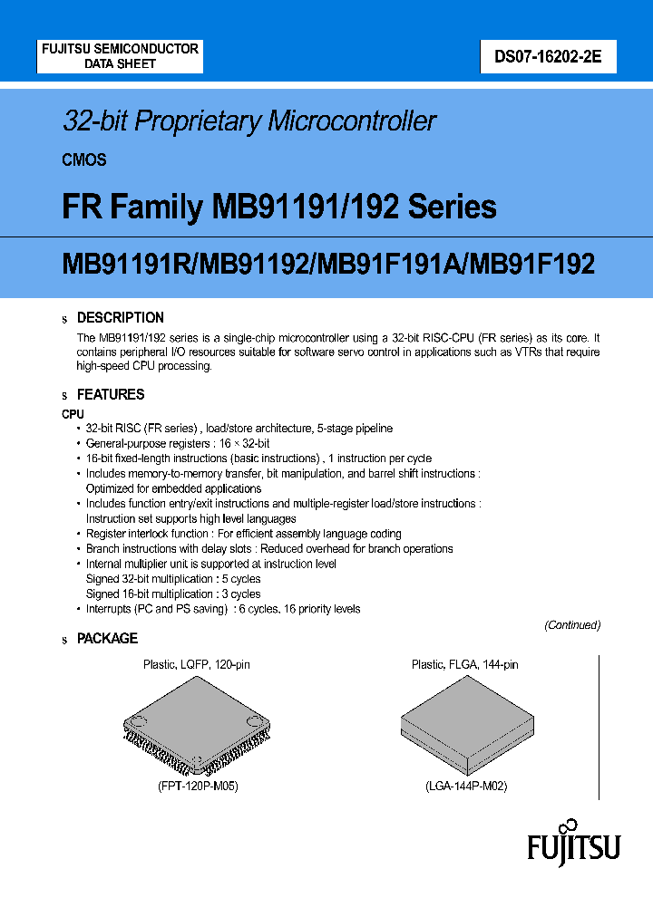MB91192_242782.PDF Datasheet