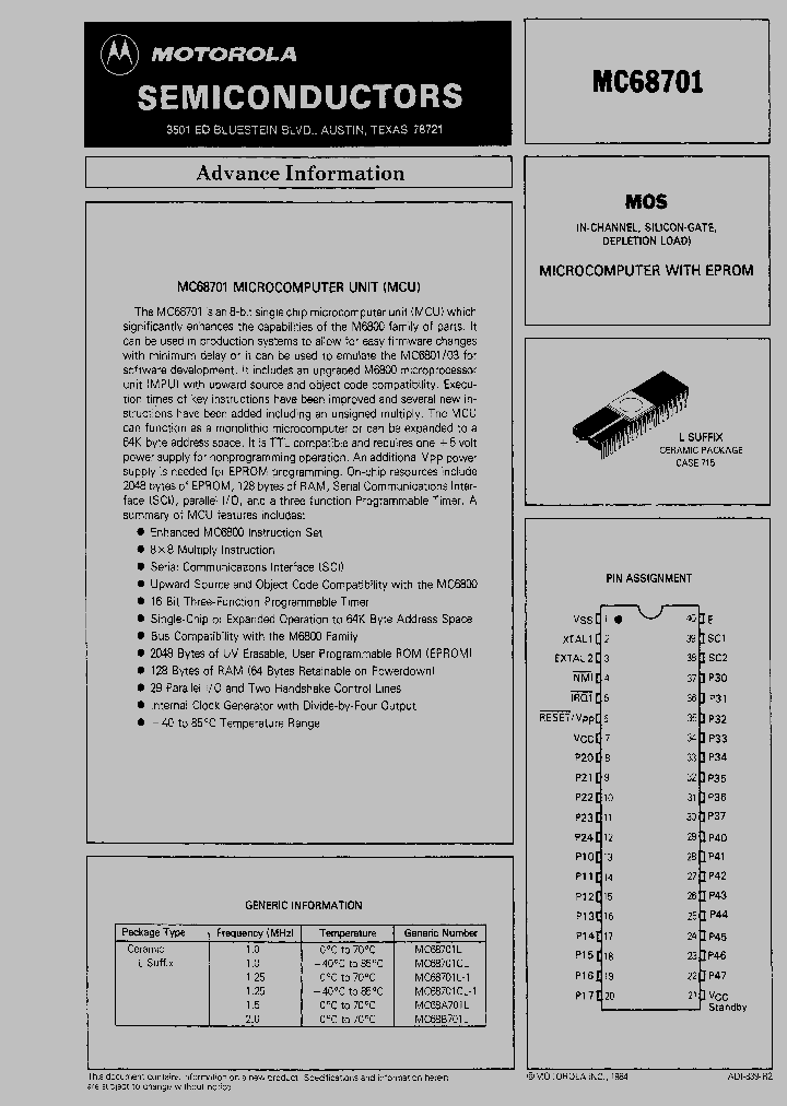 MC68701_254780.PDF Datasheet