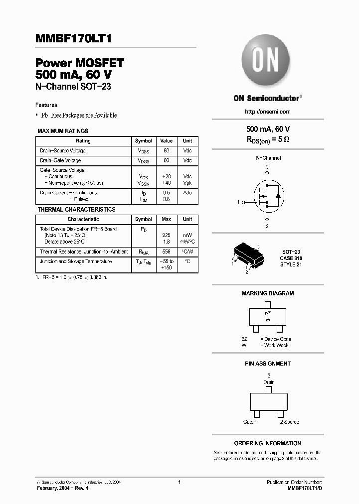 MMBF170LT1_266343.PDF Datasheet