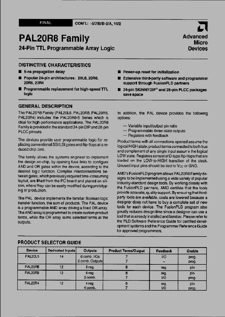 PAL20R_228857.PDF Datasheet