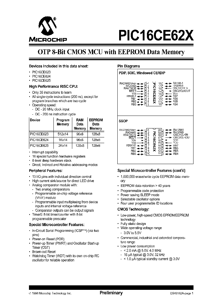 PIC16CE625-04JW_266502.PDF Datasheet