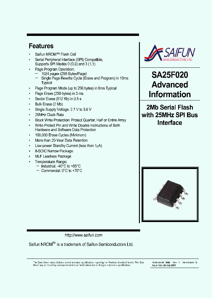 SA25F020_246971.PDF Datasheet