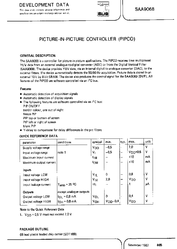 SAA9068_221672.PDF Datasheet