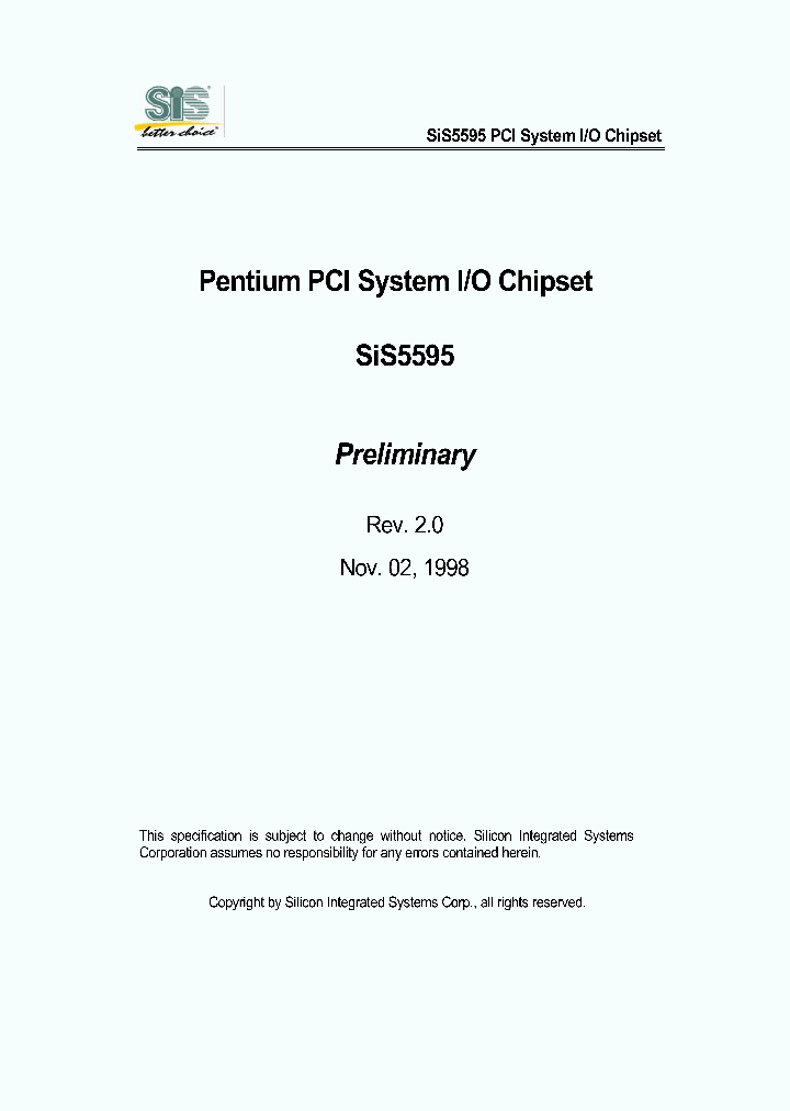 SIS5595_259241.PDF Datasheet
