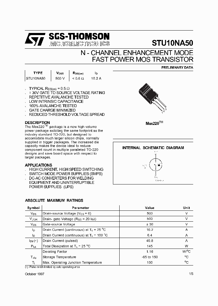 STU10NA50_240261.PDF Datasheet