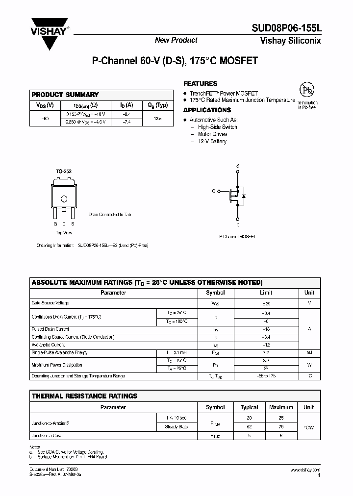 SUD08P06-155L_228998.PDF Datasheet