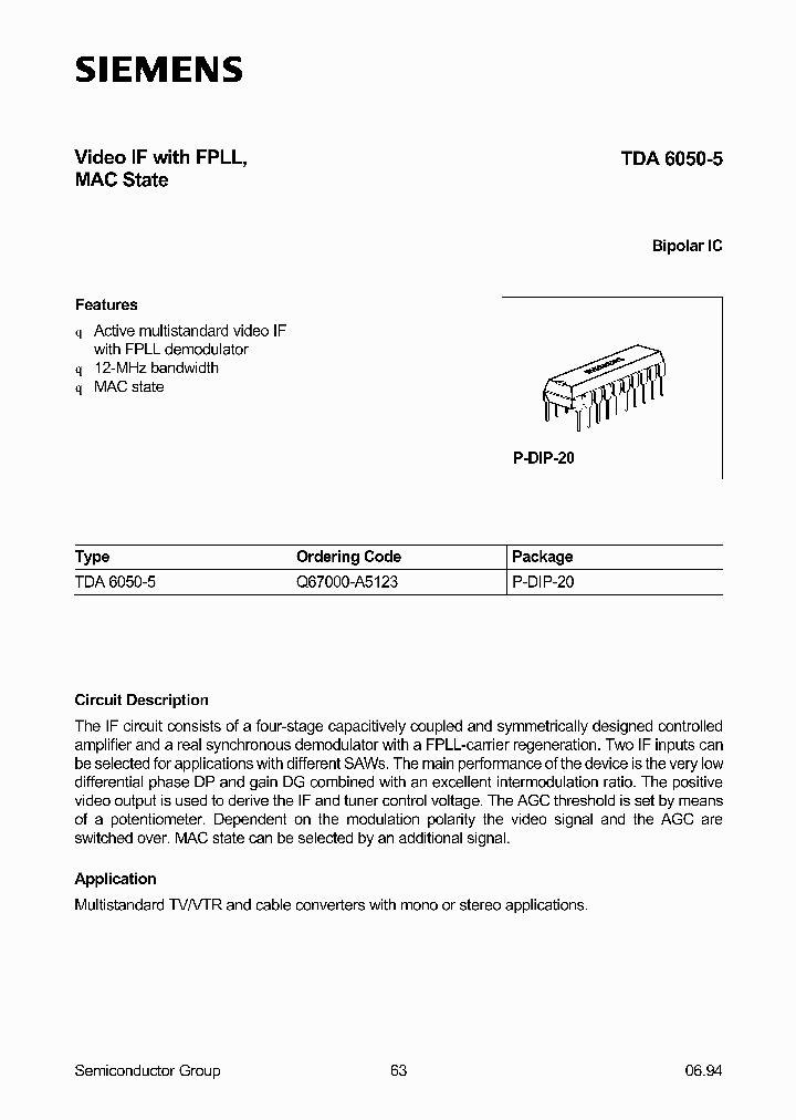 TDA6050-5_258776.PDF Datasheet