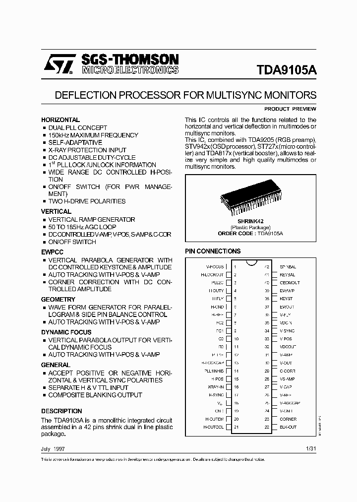 TDA9105A_198803.PDF Datasheet