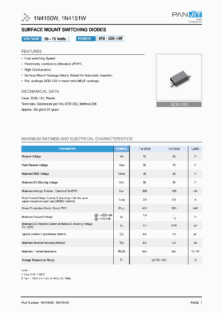 1N4150W_235340.PDF Datasheet