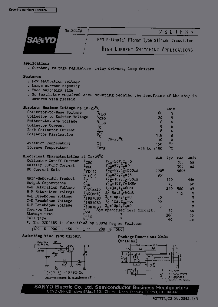 2SD1685_231275.PDF Datasheet