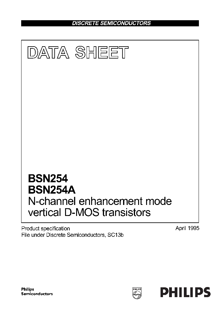 BSN254_226439.PDF Datasheet