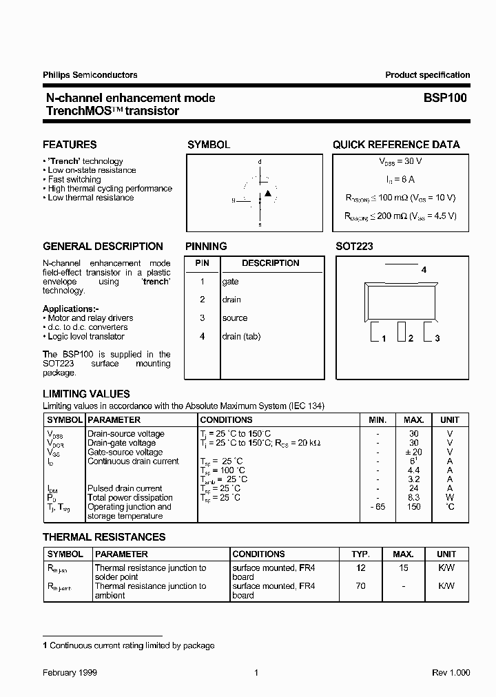 BSP100_233027.PDF Datasheet