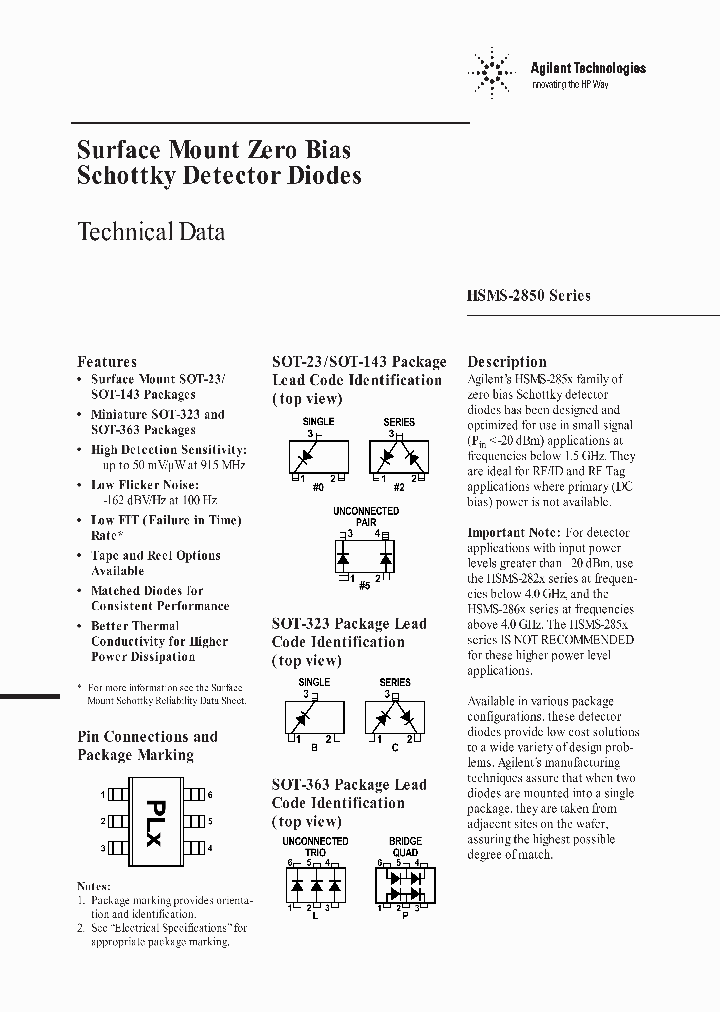 HSMS-2852_196937.PDF Datasheet