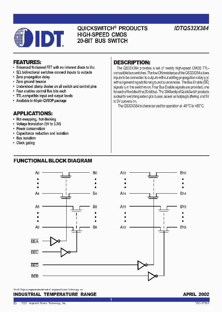 IDTQS32X384_232569.PDF Datasheet