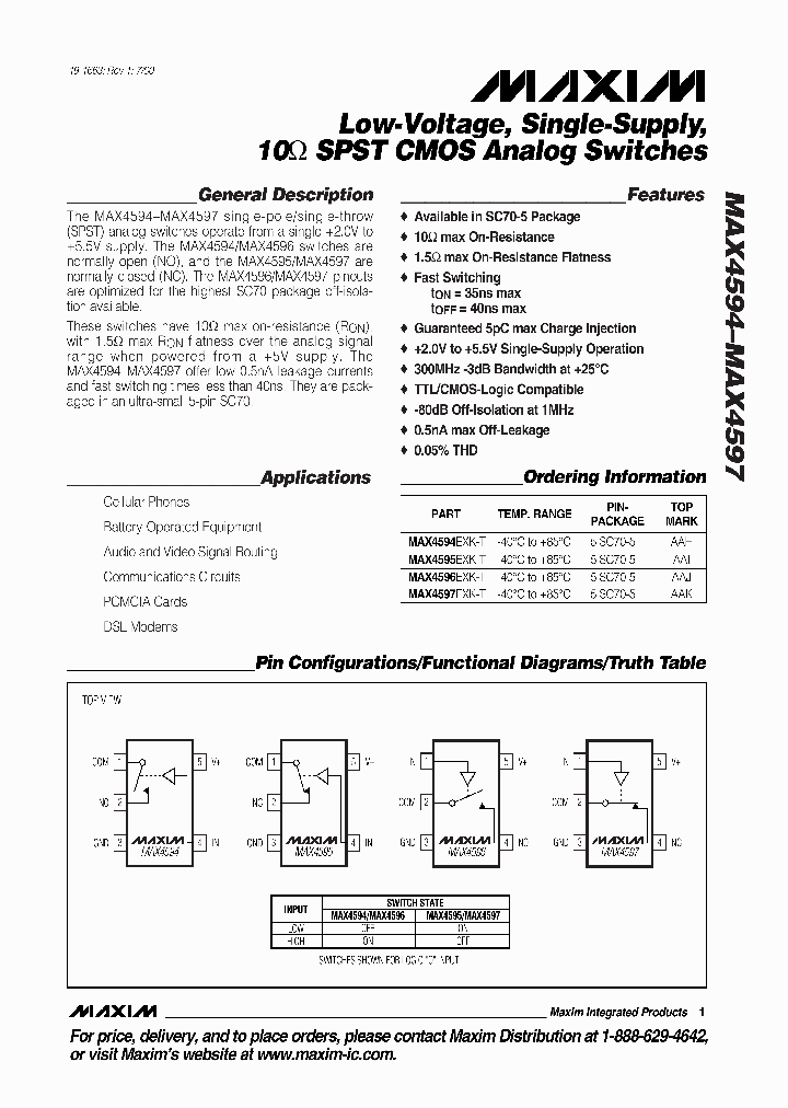 MAX4594_236281.PDF Datasheet